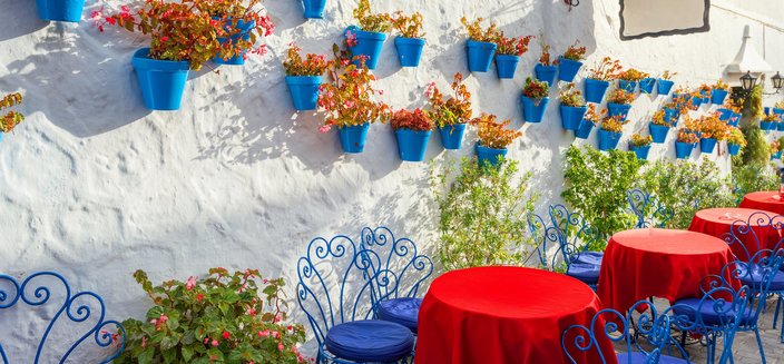 Artania -Hausfassade in Málaga, Spanien