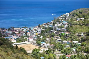 Panorama von der Stadt Castries, St. Lucia