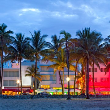 Ocean Drive in Miami, USA