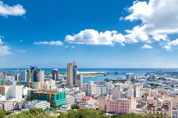 Panorama der Stadt Port Louis auf Mauritius