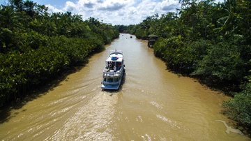 Boot in den brasilianischen Amazonasgewässern