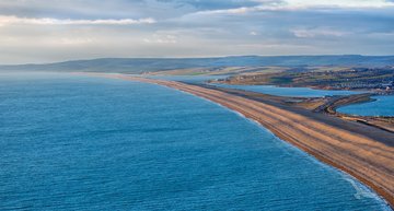 Die Jurassic Küste aus der Vogelperspektive, England