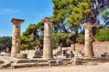 Antike Ruinen in Olympia, Griechenland