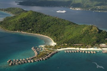 Bora Bora von oben, Französisch Polynesien
