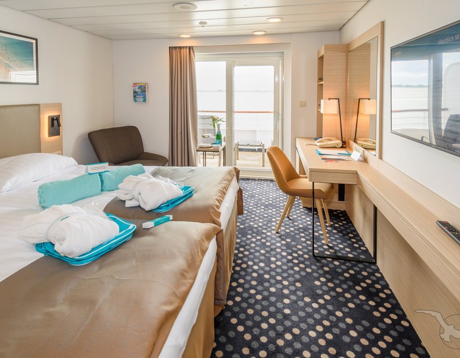 2-Bett-Superior, Balkon, Apollo-Deck (Kat. P, Q, Q1)