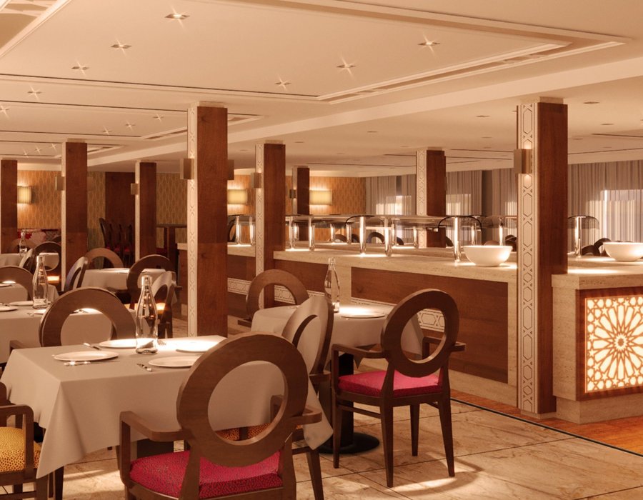 Modellbild Queens Vision, Restaurant